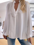 Load image into Gallery viewer, LENA white silk blouse
