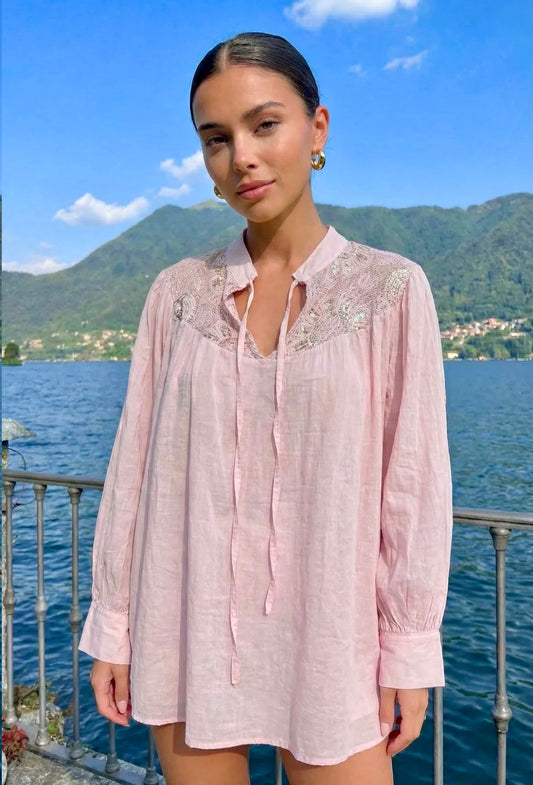 Blouse brodée OCÉANE