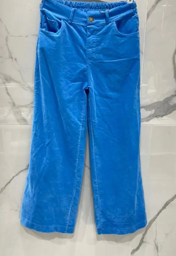 Pantalon flare velours bleu BLUE