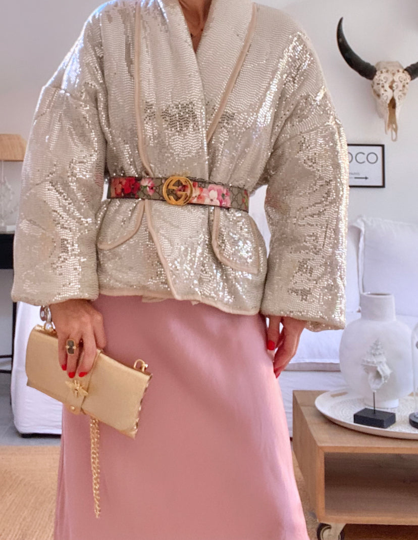 MILA pink silk skirt 2 sizes