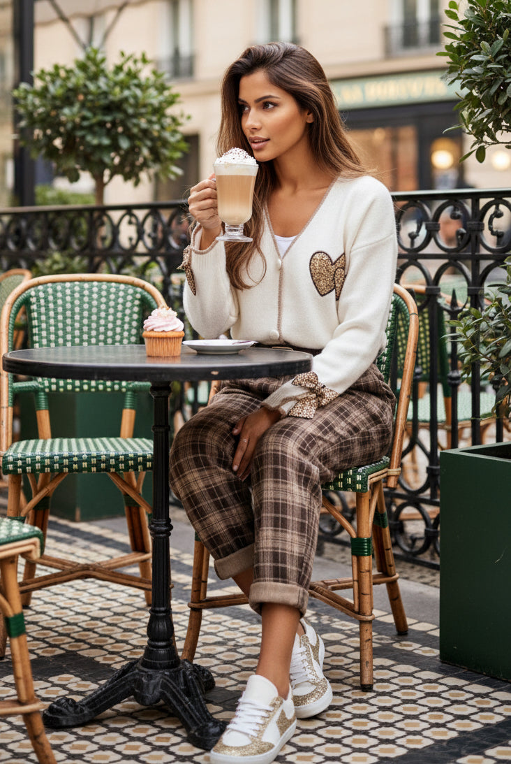 Gilet cœur et noeuds BLOUMA