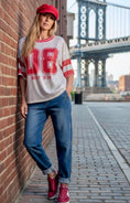 Load image into Gallery viewer, Baskets HUDSON – Sneakers Rouges grenat  Étoile Femme Style Rétro♥️
