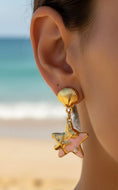 Cargar la imagen en la vista de la galería, Boucles d'oreilles Étoile de Mer LOLA – Bijou Boho Chic Plage & Été💫
