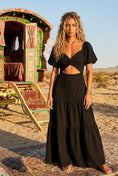 Charger l'image dans la visionneuse de la galerie, 🖤 Robe Longue Noire Bohème TANYA | Gaze de Coton & Gypsy Chic 🌙

