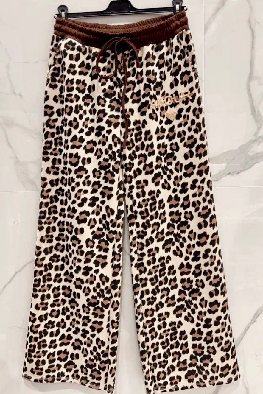 Jogging Léopard broderies dorées Amour 🐆❤️