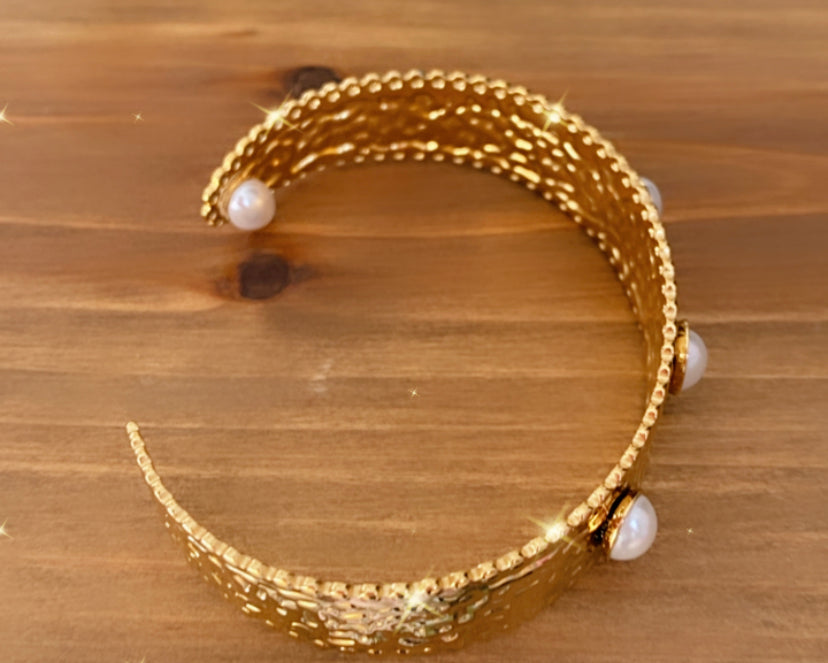 Bracelet or perles LAETITIA