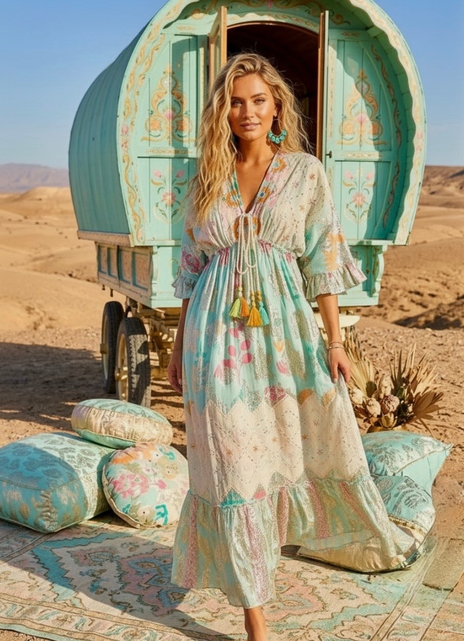 Robe Longue Bohème NATASJA – Maxi Robe Gipsy ✨🌙