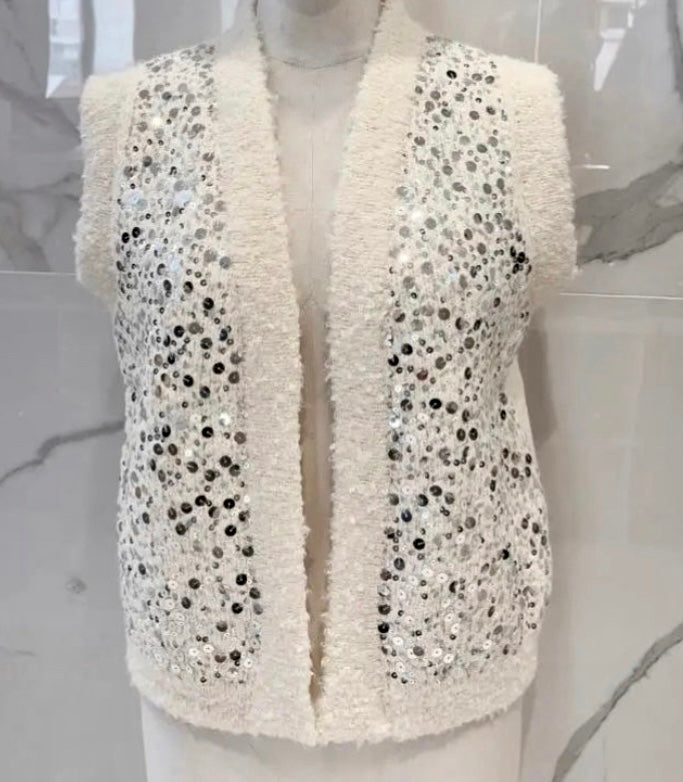 Gilet sans manches paillettes JOANA