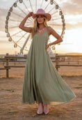 Charger l'image dans la visionneuse de la galerie, 🌸 Robe Longue Boho SWANNY | Coton Fluide & Bretelles à Nouer 🌿
