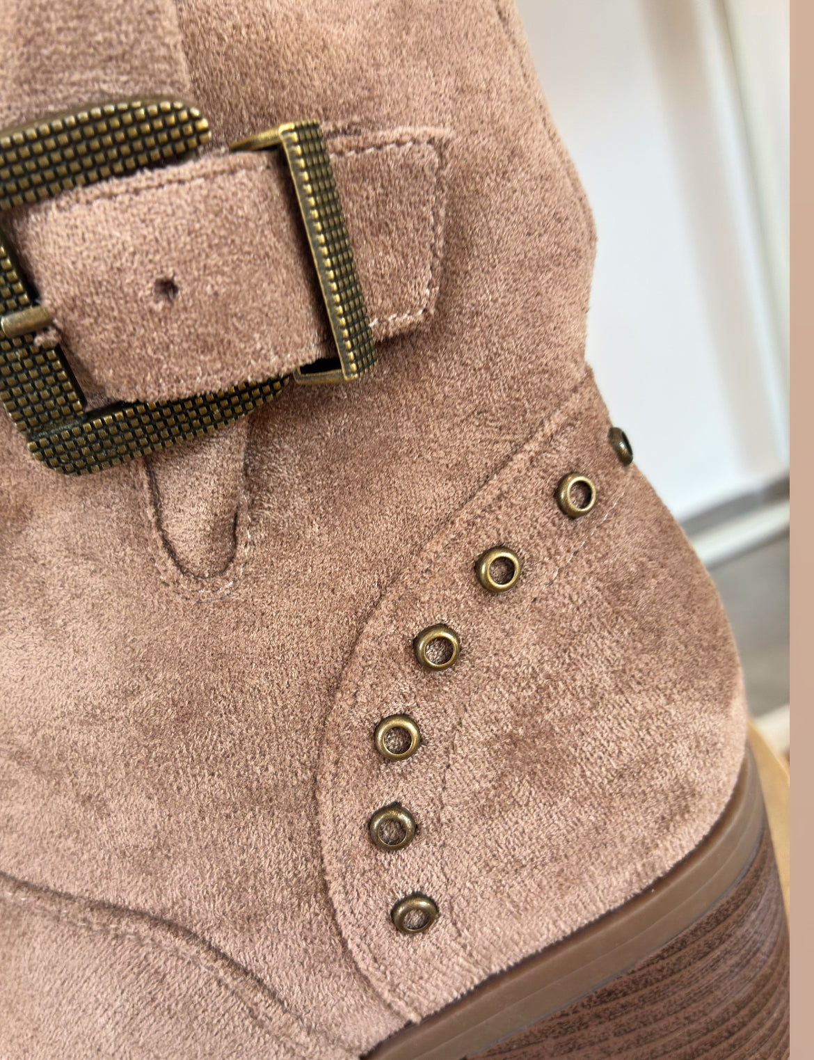 Boots bottines daim beige HILARY