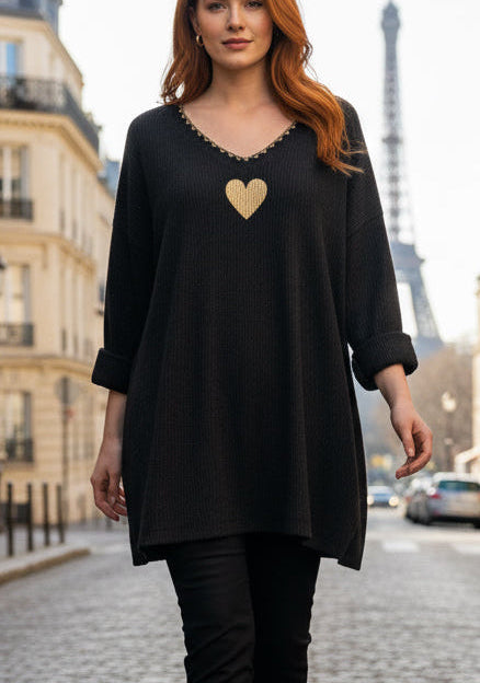 Top viscose coeur VANESSA