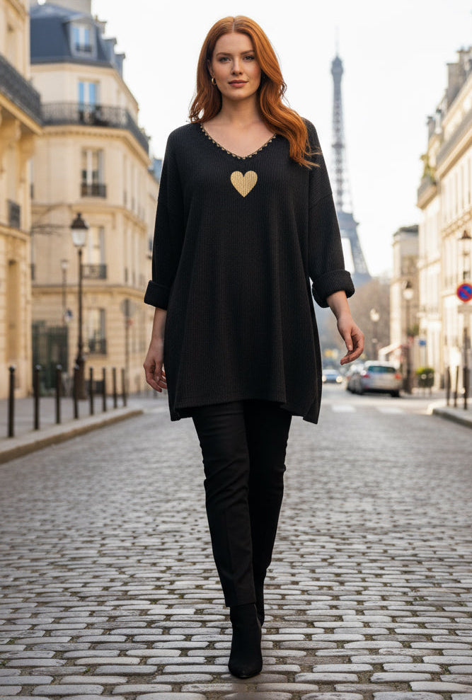 Top viscose coeur VANESSA