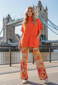 Load image into Gallery viewer, Pantalon fluide soie Imprimé PICCADILLY 🧡
