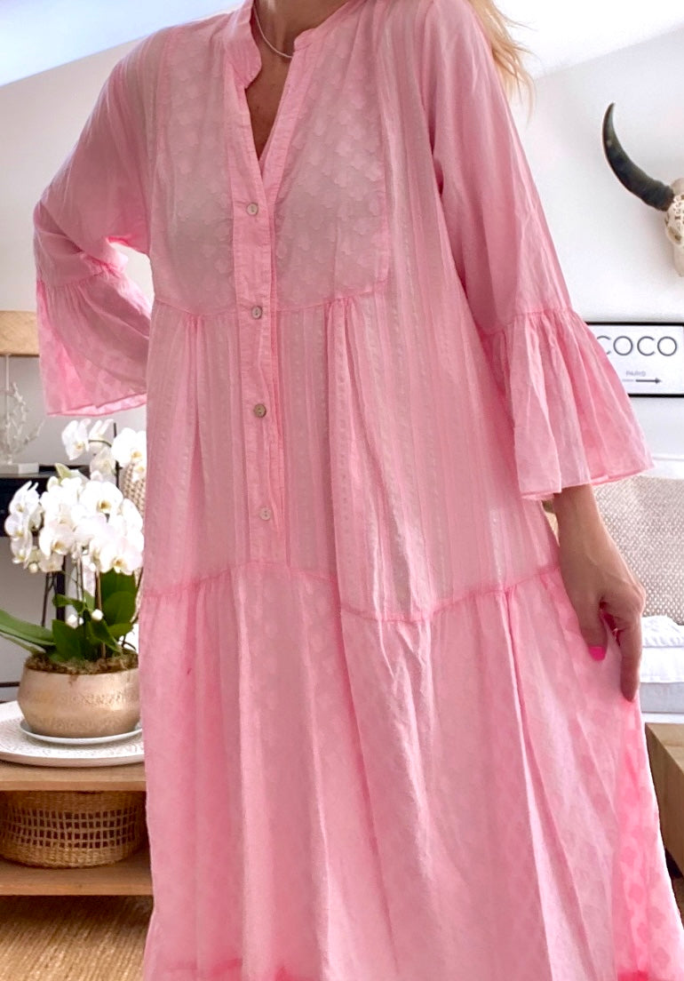 Robe longue coton rose bb IRINA