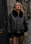 Cargar la imagen en la vista de la galería, Blouson Effet Cuir & Fausse Fourrure VALENTINA
