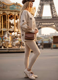 Cargar la imagen en la vista de la galería, Baskets LEONIE – Effet Daim Beige & perles
