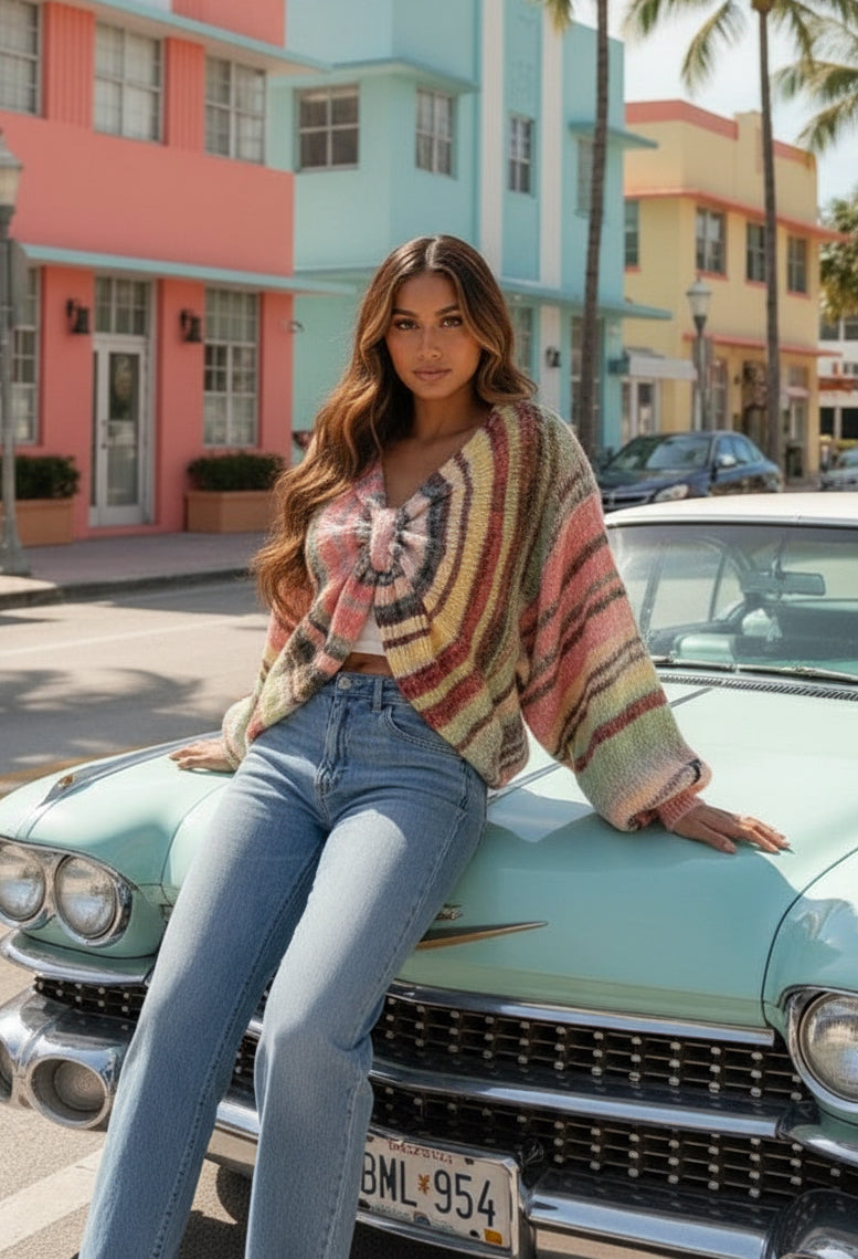 Pull laine multicolore MIAMI