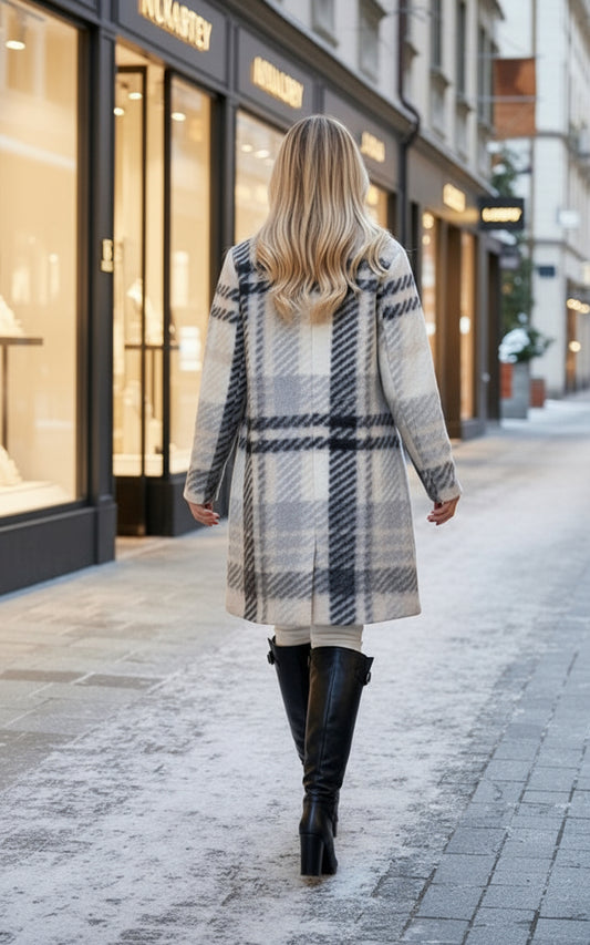 Manteau carreaux EMMA