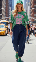 Charger l'image dans la visionneuse de la galerie, ✨ Top Sequins NEW YORK – vert et rose
