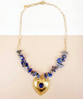 Charger l'image dans la visionneuse de la galerie, Collier Cœur Azucena | Pierres Bleues Style Mille et Une Nuits✨
