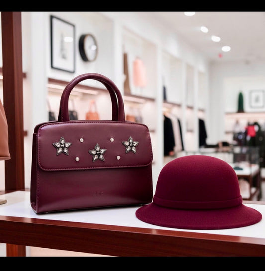 Mini Sac Femme STAR – Porté Main Strass Étoiles