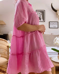 Load image into Gallery viewer, Robe rose coton de gaze ILONA
