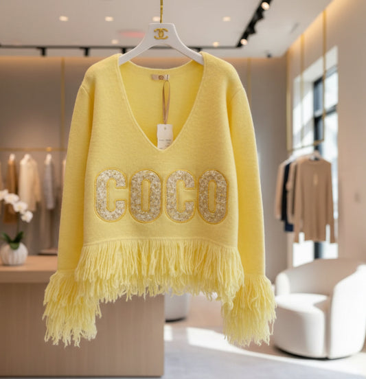 Pull maille col V COCO