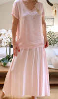 Load image into Gallery viewer, Pastel pink silk skirt MILA
