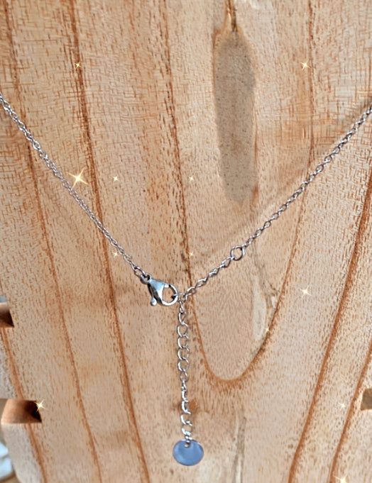 LORINE silver pearl pendant necklace