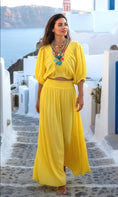 Charger l'image dans la visionneuse de la galerie, Ensemble top et jupe jaune SANDRA
