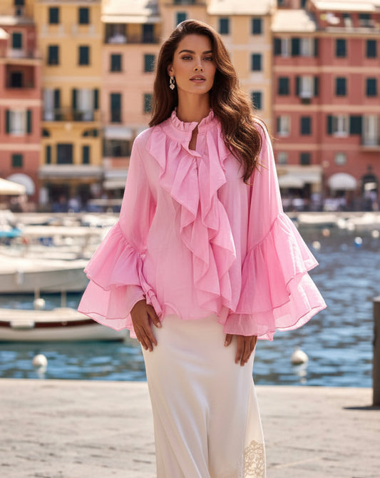 Blouse volants OCEANE