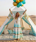 Load image into Gallery viewer, Robe Longue CARMEN | Bohème COACHELLA Tie & Dye - Perles & Sequins✨🌙
