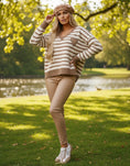 Charger l'image dans la visionneuse de la galerie, Pull marinière femme beige NOLITA –
