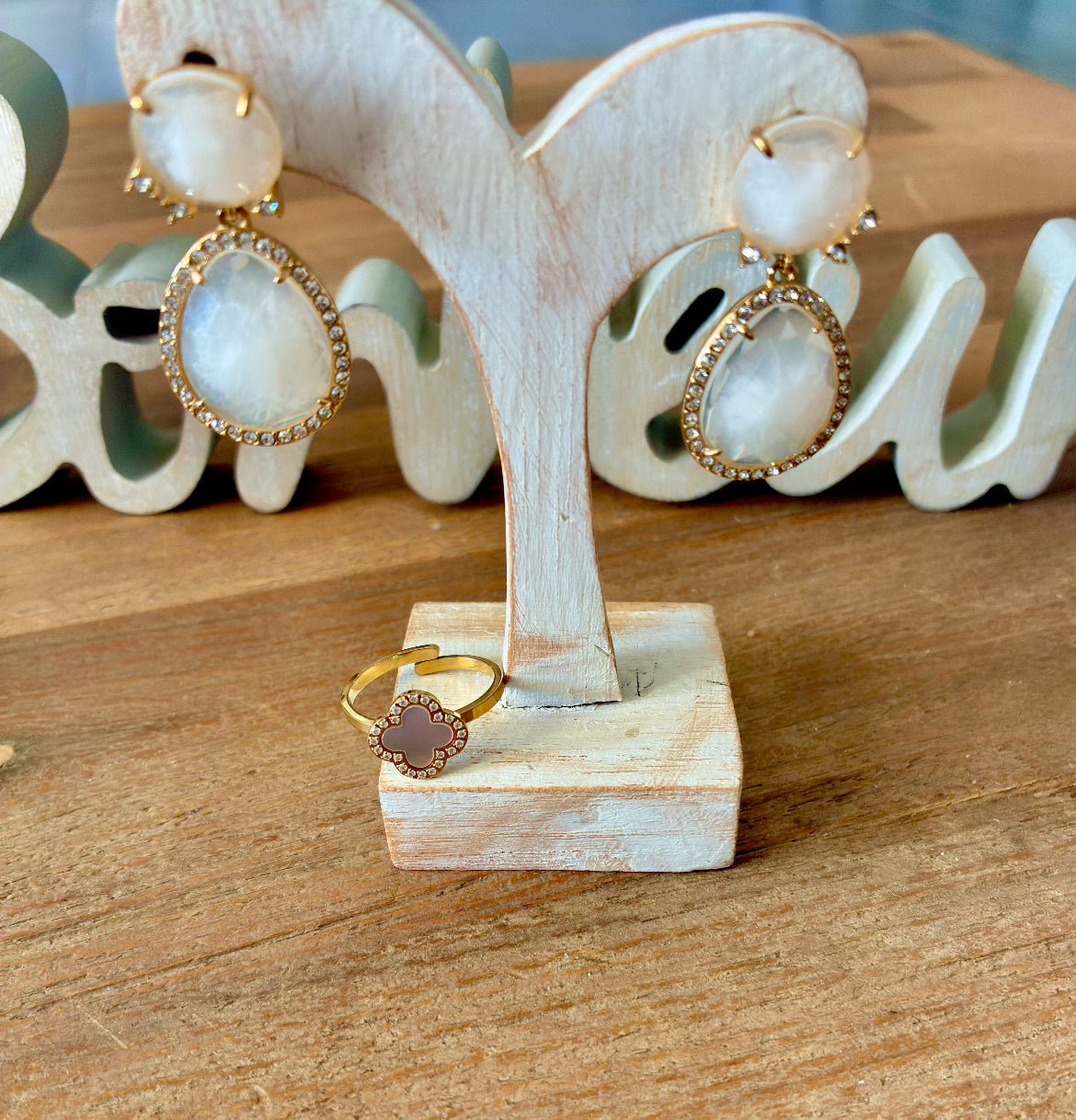 Bague LAORA Or et nacre