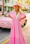 Load image into Gallery viewer, ROSA – Robe Longue Rose Bohème 🌸👗
