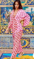 Charger l'image dans la visionneuse de la galerie, Ensemble kimono rose LOUANE
