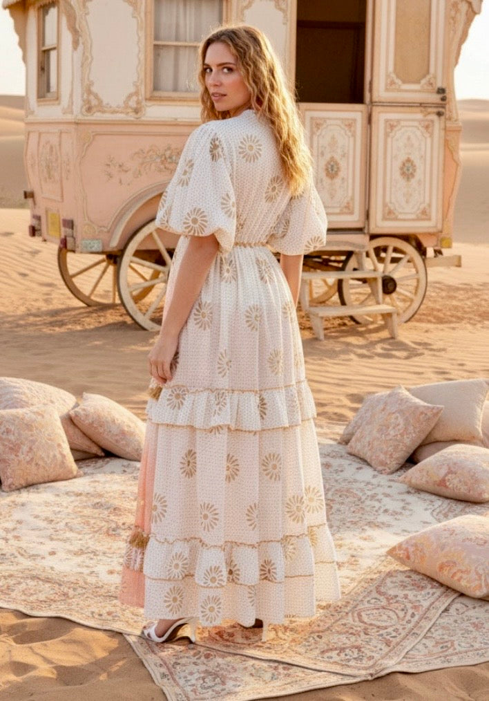 Robe Longue Carmen | Bohème Gipsy Tie & Dye - Perles & Sequins✨🌙 (Copie)