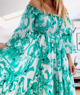 Load image into Gallery viewer, MAONA turquoise bohemian dress
