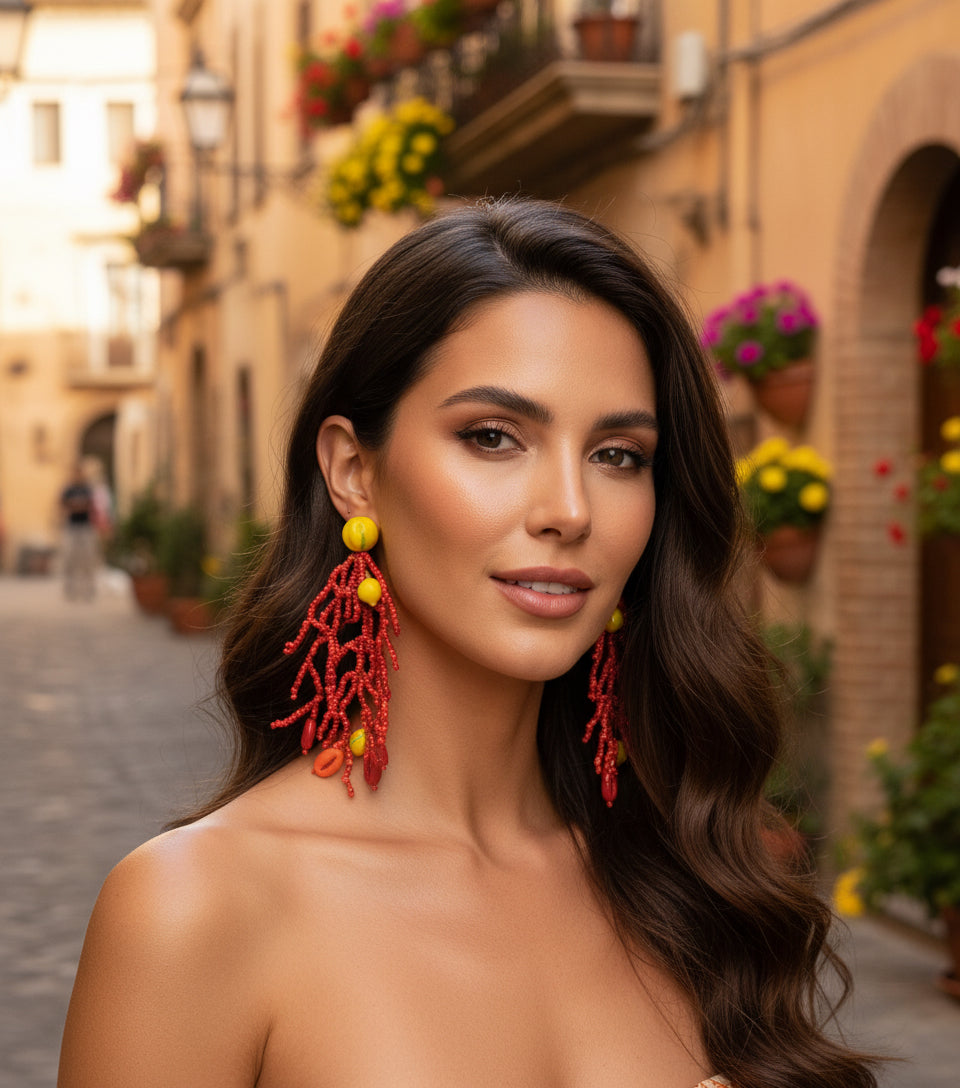 Boucles d’oreilles perles POSITANO