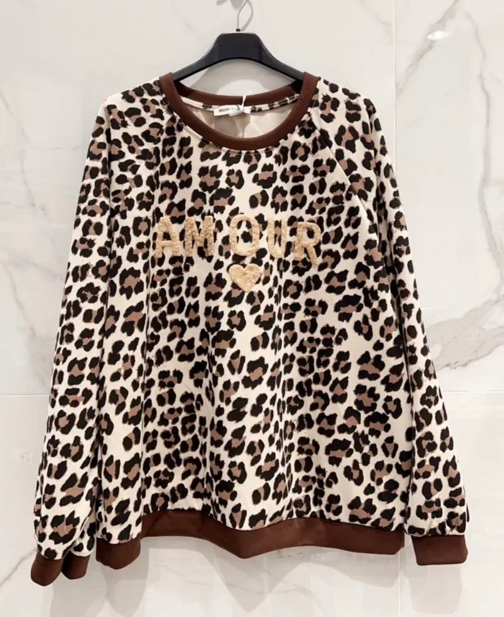 Jogging Léopard broderies dorées Amour 🐆❤️