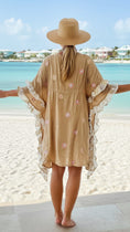 Load image into Gallery viewer, Kimono Bohème MAEVA – Robe de Plage Brodée Lurex | Lilirose Cannes
