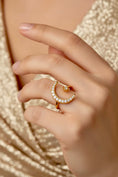 Cargar la imagen en la vista de la galería, Bague Lune & Brillants CLOTILDE | Ajustable Dorée💫🌙
