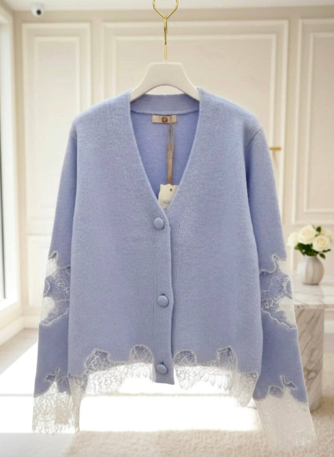 Gilet avec dentelle INÈS
