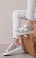 Charger l'image dans la visionneuse de la galerie, Baskets étoile et paillettes argentées ANGELA
