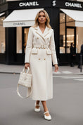 Load image into Gallery viewer, MATHILDE — Robe longue Manteau Crème chic
