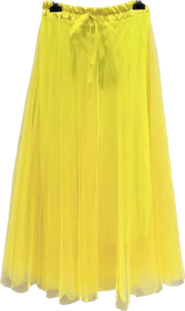 Jupe jaune fluo en tulle  NINI 2 tailles