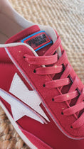 Load image into Gallery viewer, Baskets HUDSON – Sneakers Rouges grenat  Étoile Femme Style Rétro♥️
