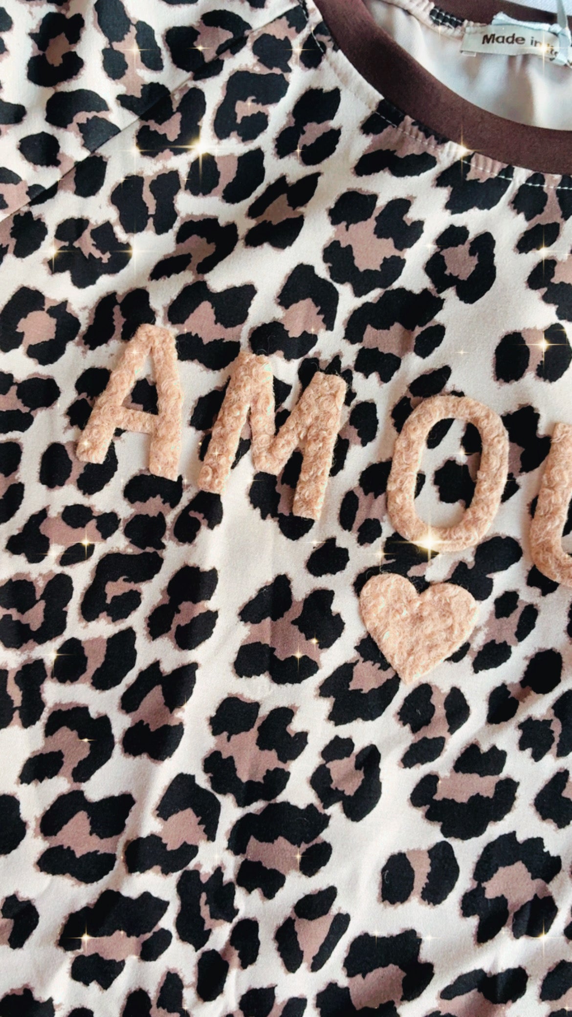 Jogging Léopard broderies dorées AMOUR🐆❤️