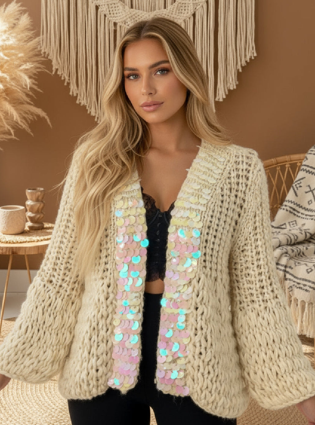 Gilet maille fait main ANITA