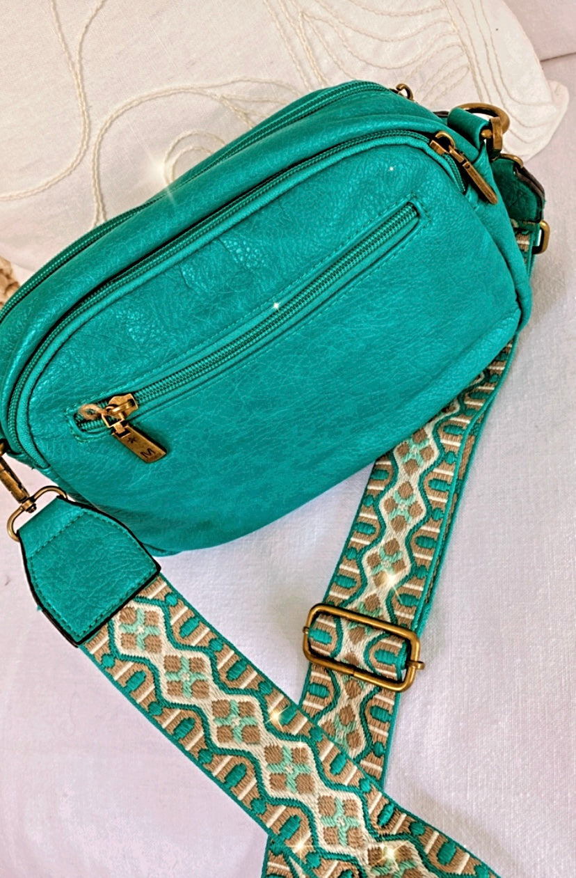 PALMA turquoise shoulder bag